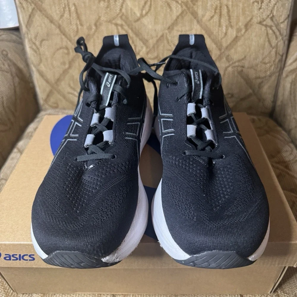 Asics Gel-Nimbus 26 Shoes Mens 10 Black Graphite Grey Road Race Running - Picture 5 of 12